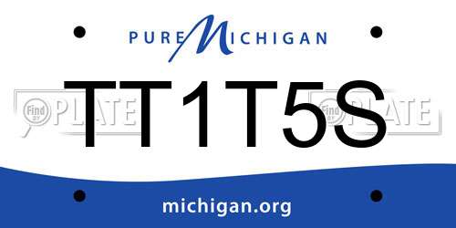 TT1T5S Michigan License Plate
