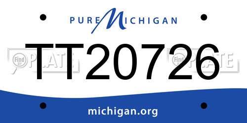 TT20726 Michigan License Plate
