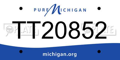 TT20852 Michigan License Plate