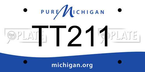 TT211 Michigan License Plate