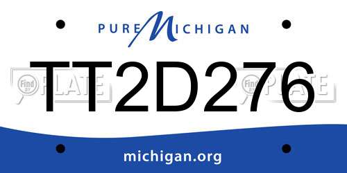 TT2D276 Michigan License Plate