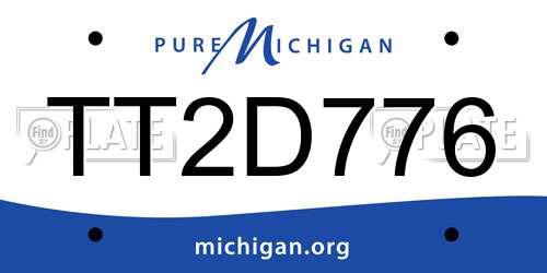 TT2D776 Michigan License Plate