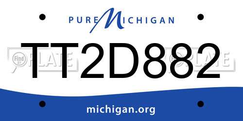 TT2D882 Michigan License Plate