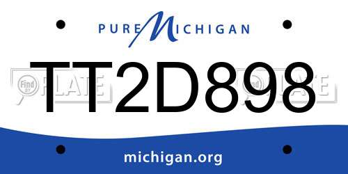 TT2D898 Michigan License Plate
