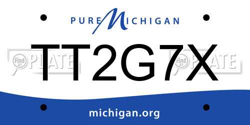 TT2G7X Michigan License Plate