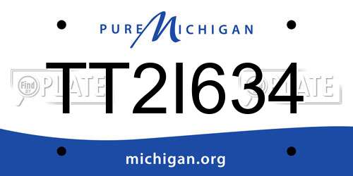 TT2I634 Michigan License Plate