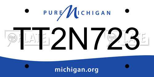 TT2N723 Michigan License Plate