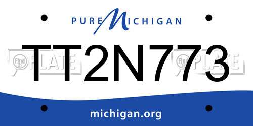 TT2N773 Michigan License Plate