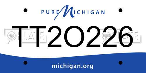 TT2O226 Michigan License Plate