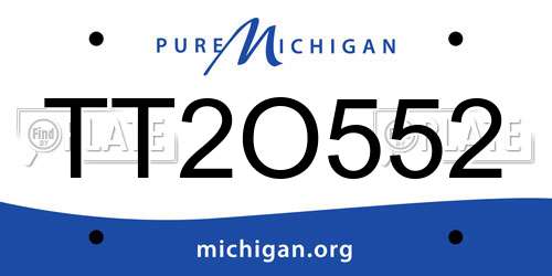 TT2O552 Michigan License Plate