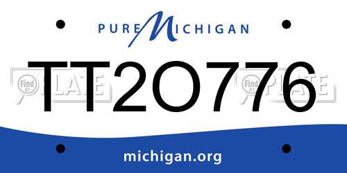 TT2O776 Michigan License Plate
