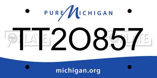 TT2O857 Michigan License Plate