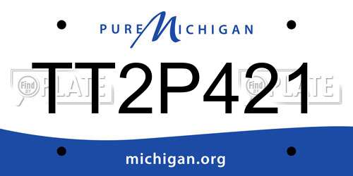 TT2P421 Michigan License Plate