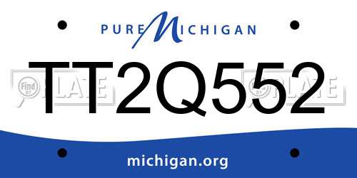 TT2Q552 Michigan License Plate