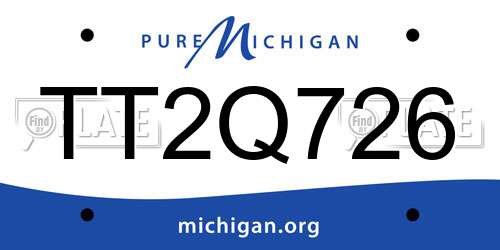 TT2Q726 Michigan License Plate