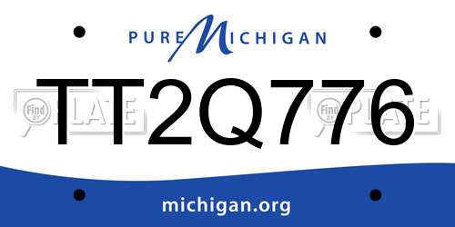 TT2Q776 Michigan License Plate