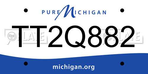 TT2Q882 Michigan License Plate