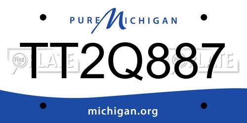 TT2Q887 Michigan License Plate