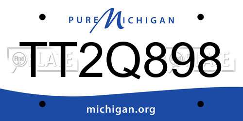 TT2Q898 Michigan License Plate