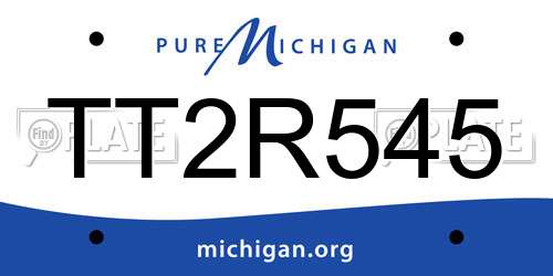 TT2R545 Michigan License Plate