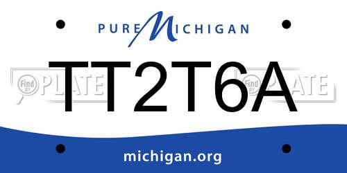 TT2T6A Michigan License Plate