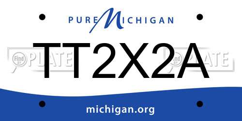 TT2X2A Michigan License Plate
