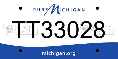 TT33028 Michigan License Plate