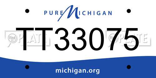 TT33075 Michigan License Plate