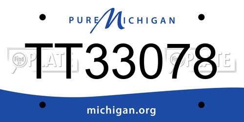TT33078 Michigan License Plate