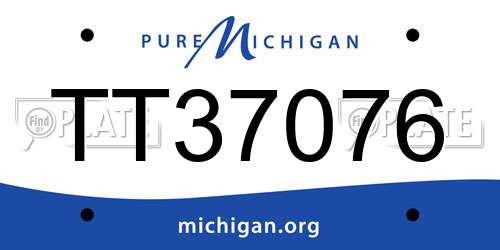 TT37076 Michigan License Plate