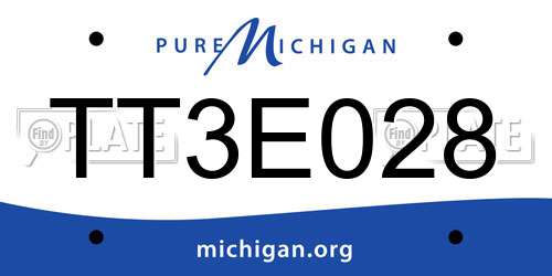 TT3E028 Michigan License Plate