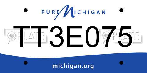TT3E075 Michigan License Plate