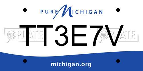 TT3E7V Michigan License Plate