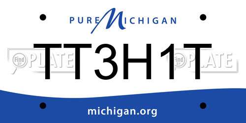 TT3H1T Michigan License Plate
