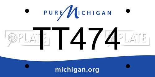 TT474 Michigan License Plate