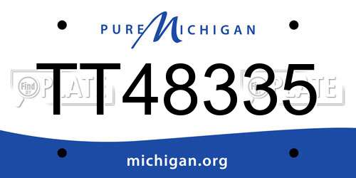 TT48335 Michigan License Plate