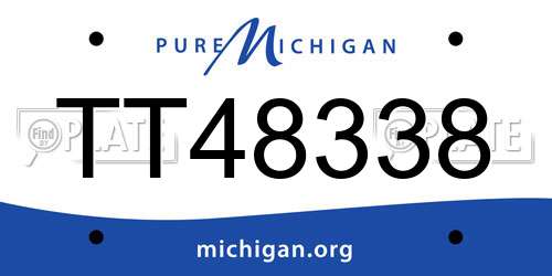 TT48338 Michigan License Plate