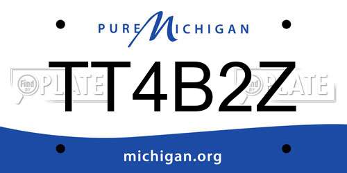 TT4B2Z Michigan License Plate