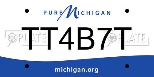 TT4B7T Michigan License Plate
