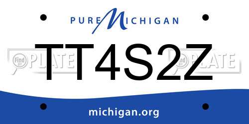TT4S2Z Michigan License Plate