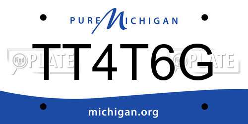 TT4T6G Michigan License Plate