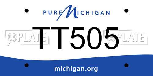 TT505 Michigan License Plate