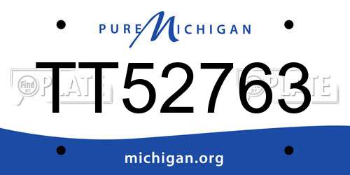 TT52763 Michigan License Plate