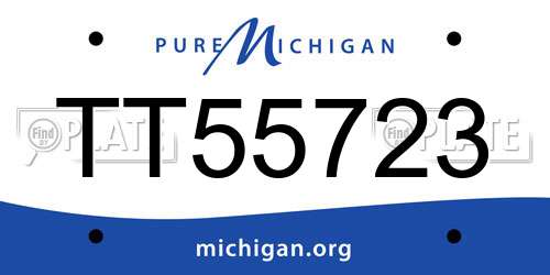 TT55723 Michigan License Plate
