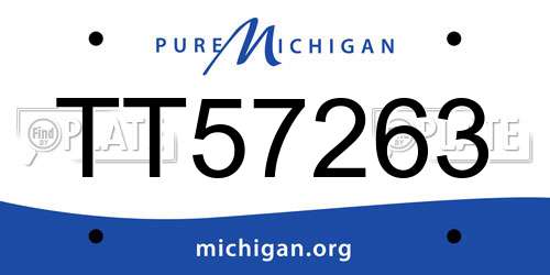 TT57263 Michigan License Plate