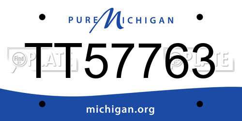 TT57763 Michigan License Plate