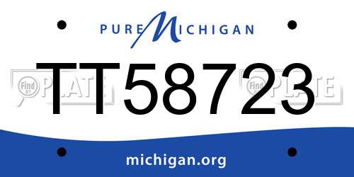 TT58723 Michigan License Plate