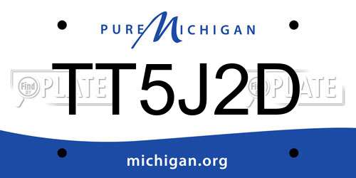 TT5J2D Michigan License Plate