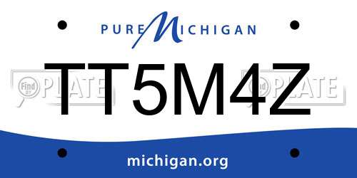 TT5M4Z Michigan License Plate