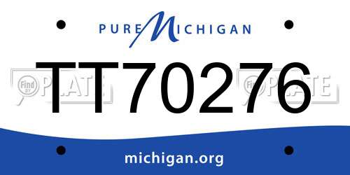 TT70276 Michigan License Plate